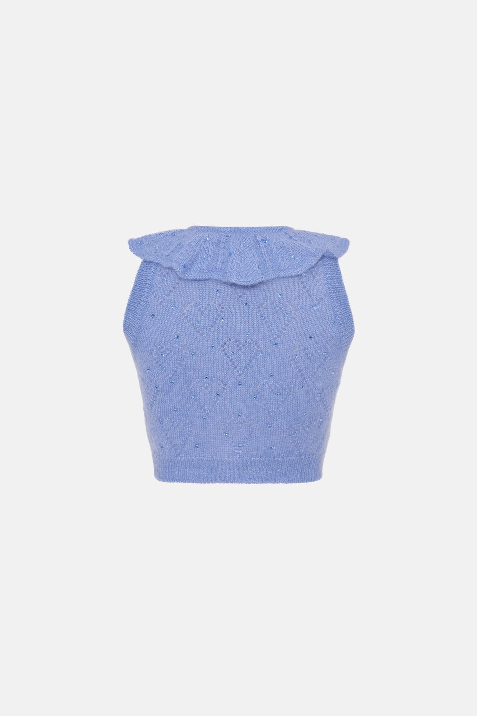 KNITTED MOHAIR TOP WITH HOTFIX - 2