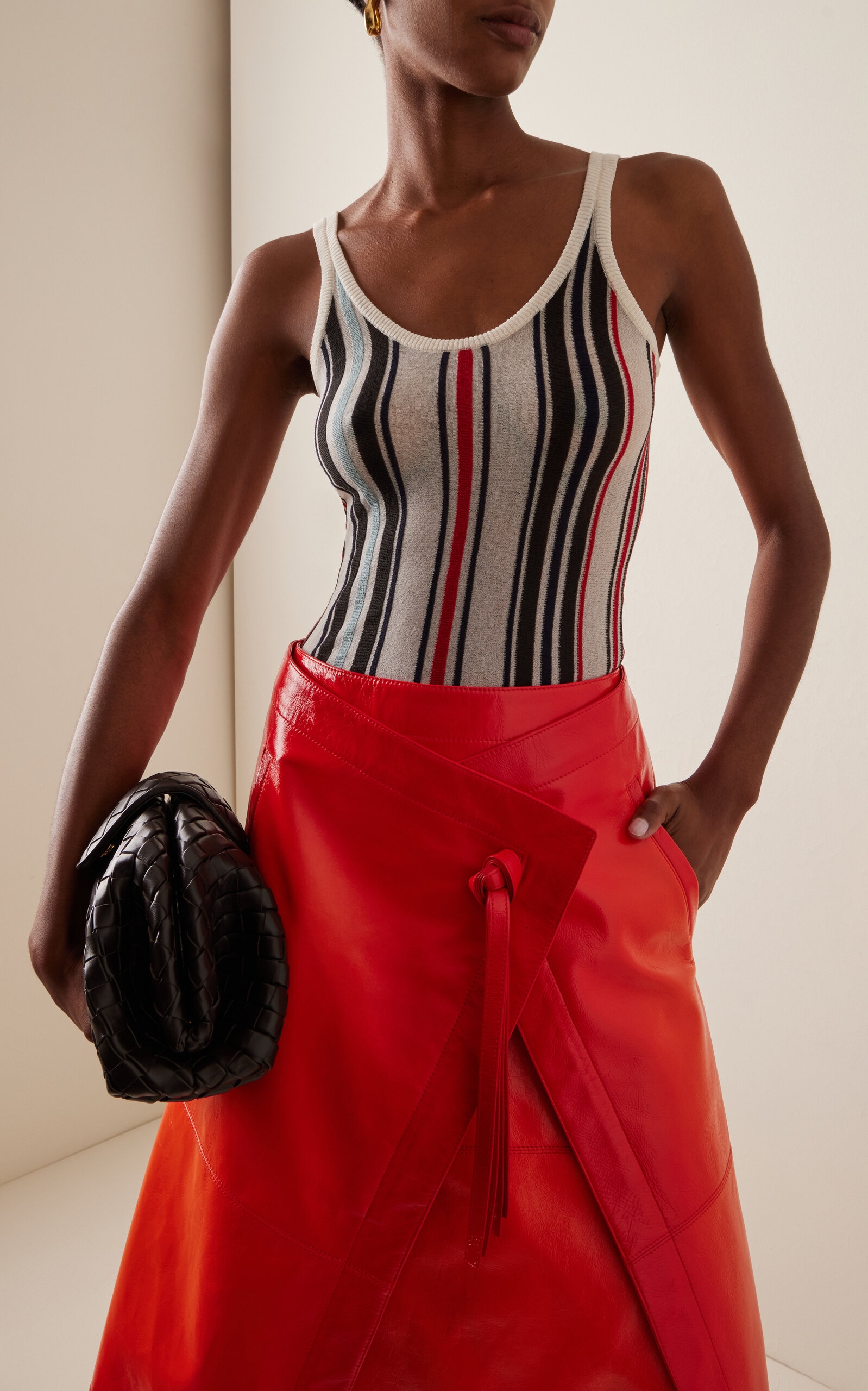 Striped Cotton-Knit Tank Top ivory - 2