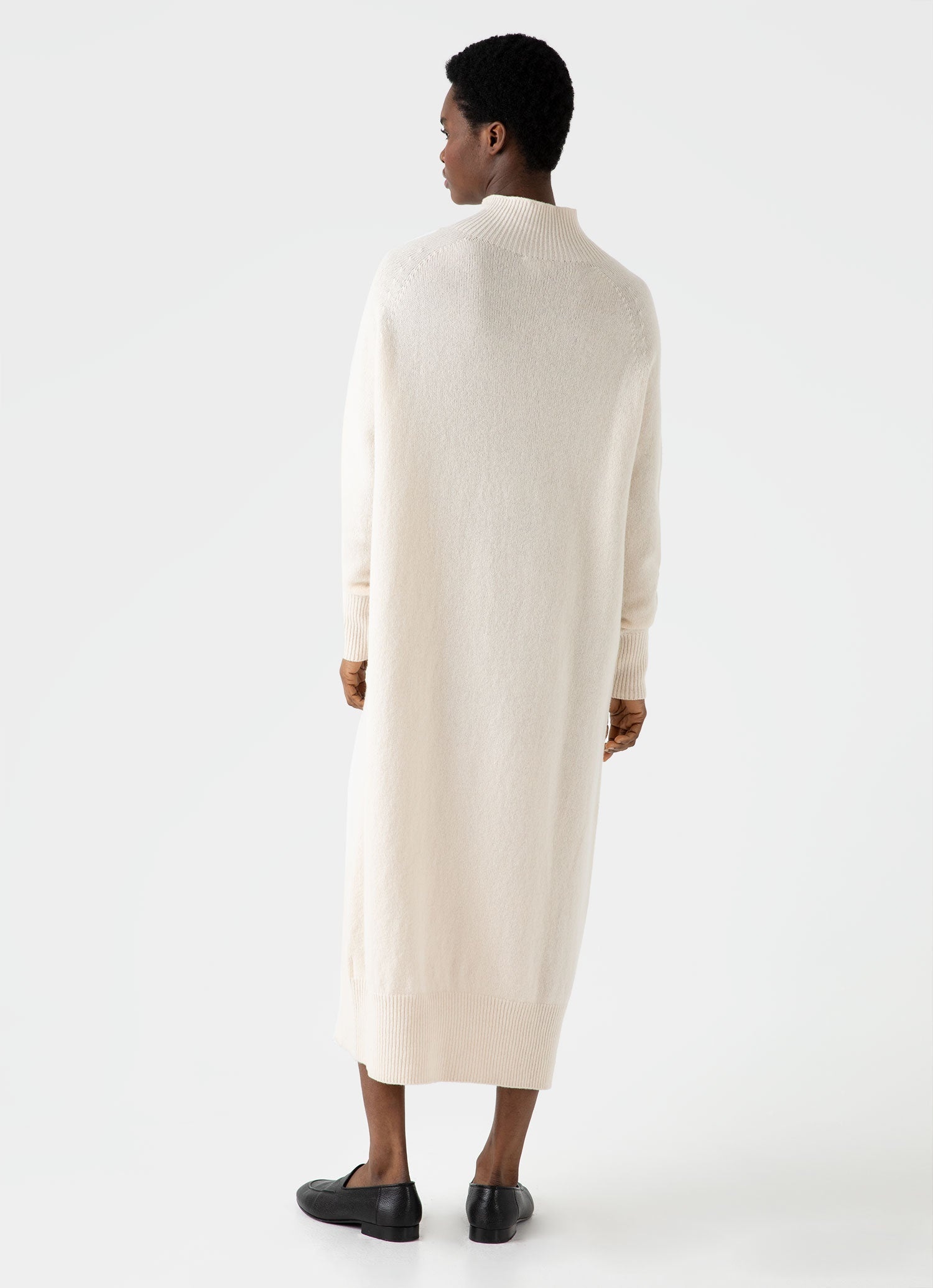 Lambswool Funnel Neck Dress - 4