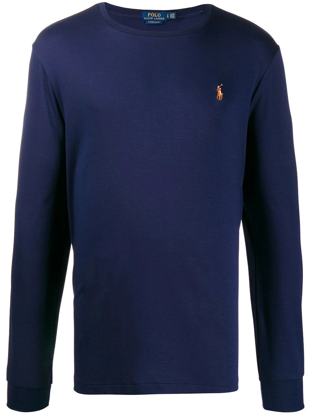 logo embroidered long-sleeve T-shirt - 1