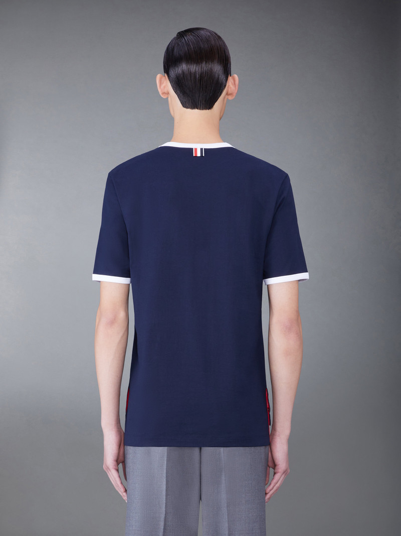 Thom Browne MEDIUM WEIGHT JERSEY RINGER TEE outlook