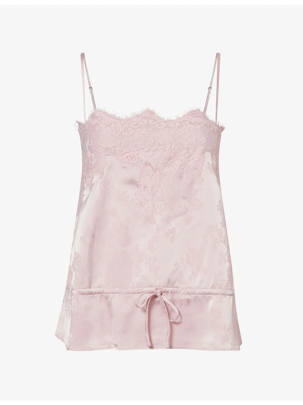 Silvia Scalloped-Neck Satin Top - 1