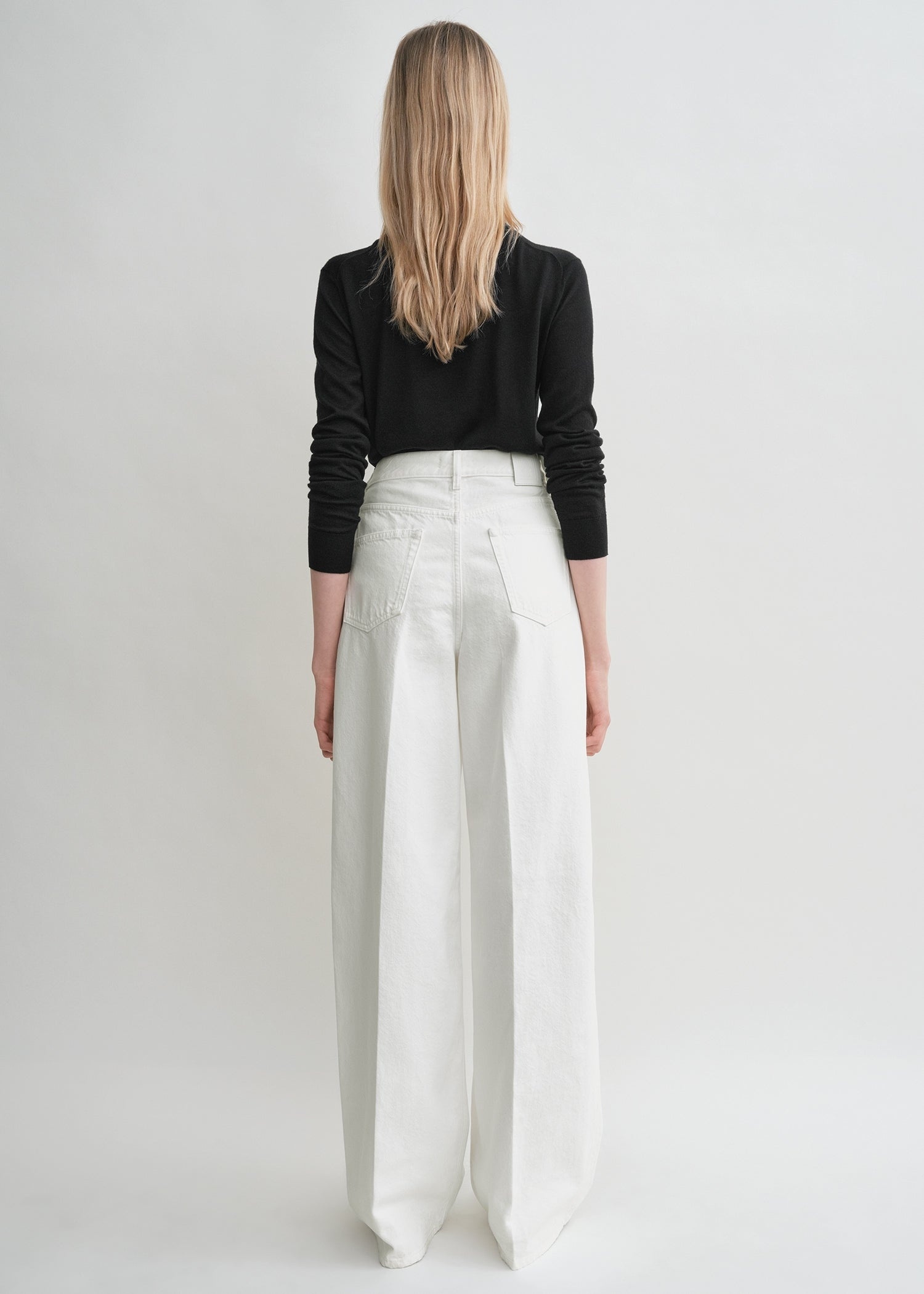 Wide leg denim white - 4