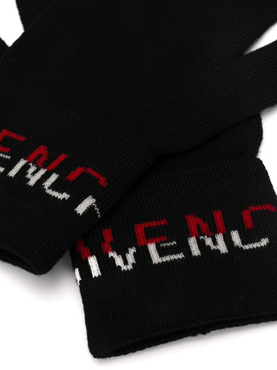 Givenchy wool logo intarsia gloves outlook