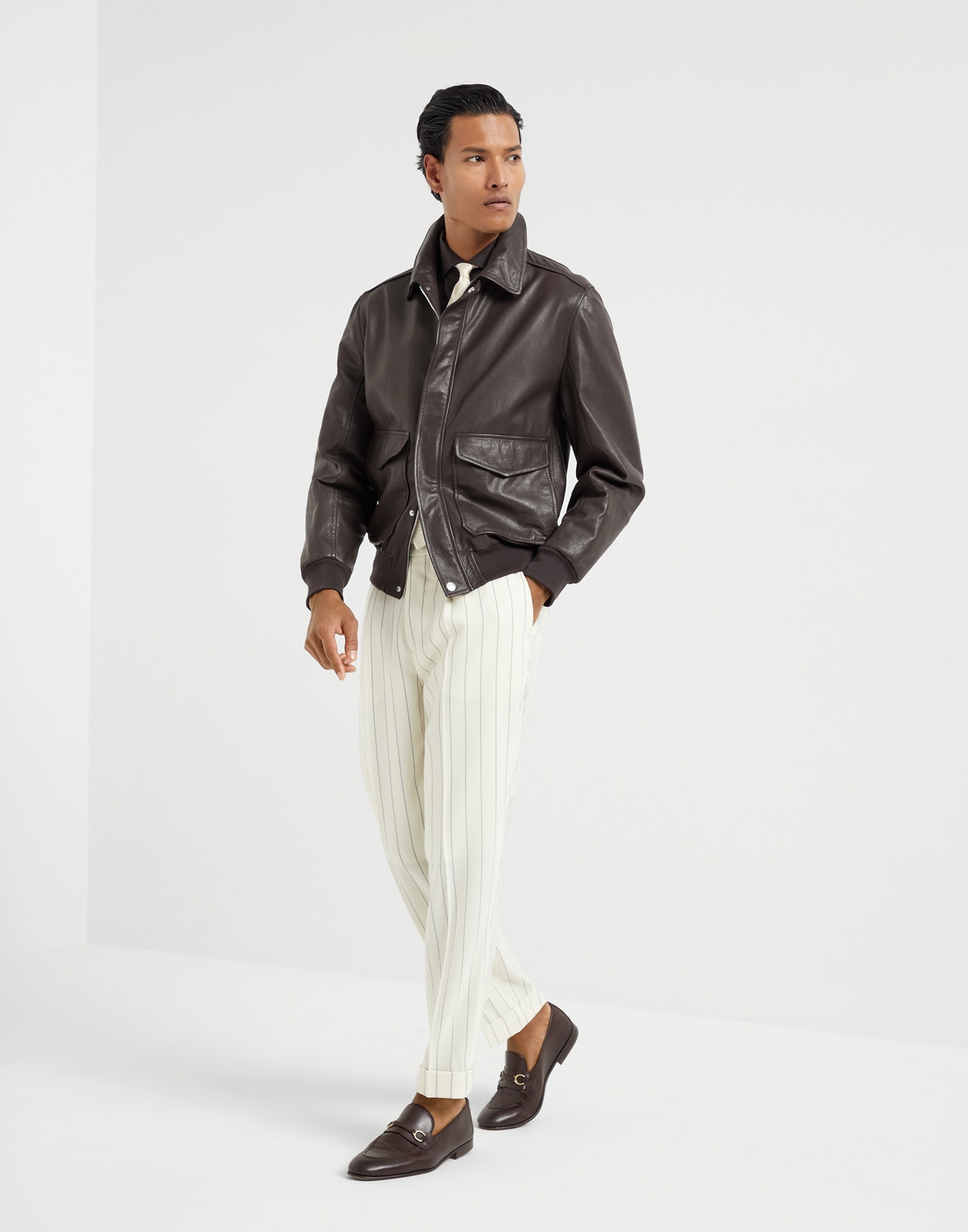 Virgin wool poplin easy fit Western shirt - 5