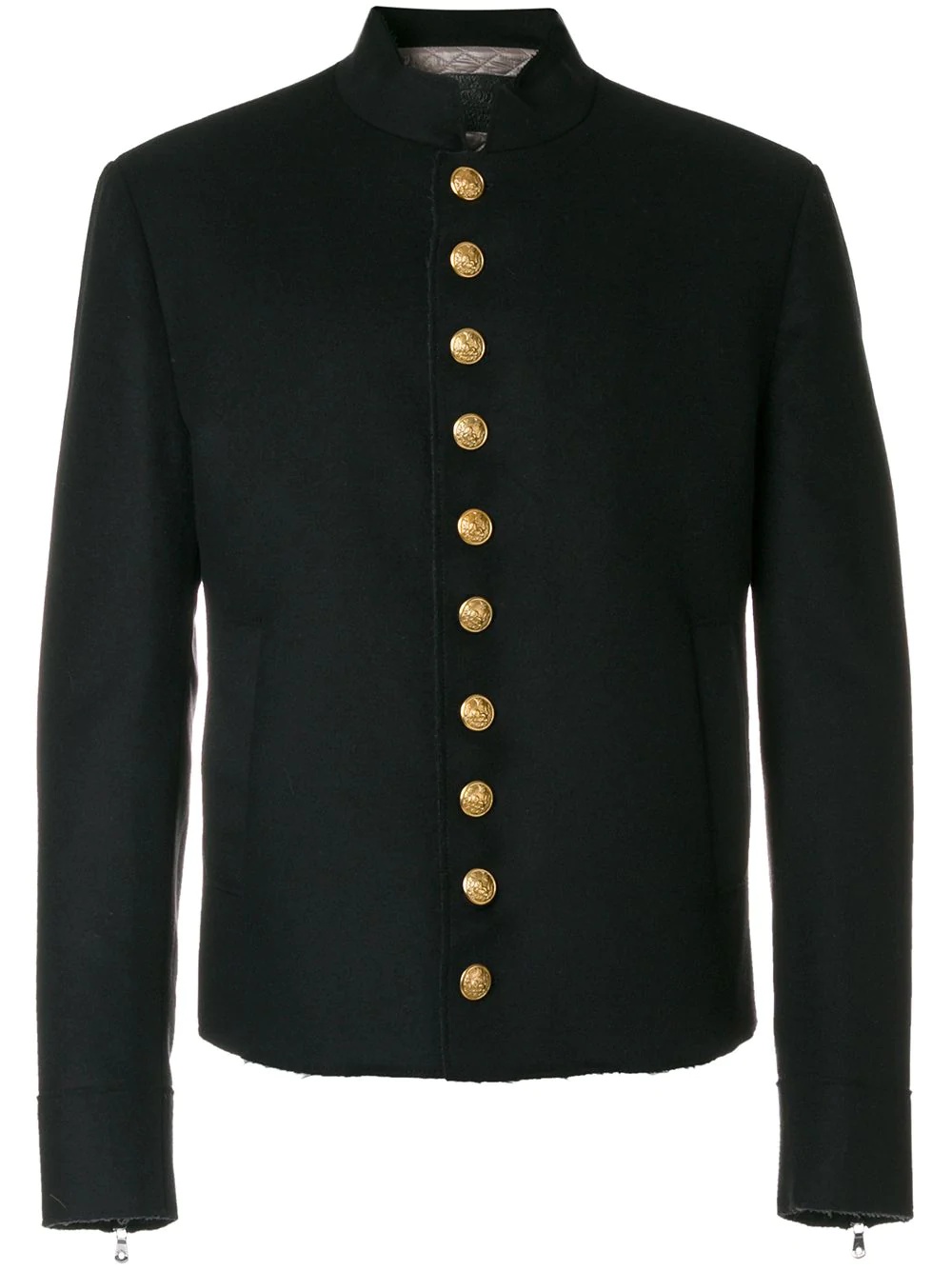 buttoned military jacket - 1