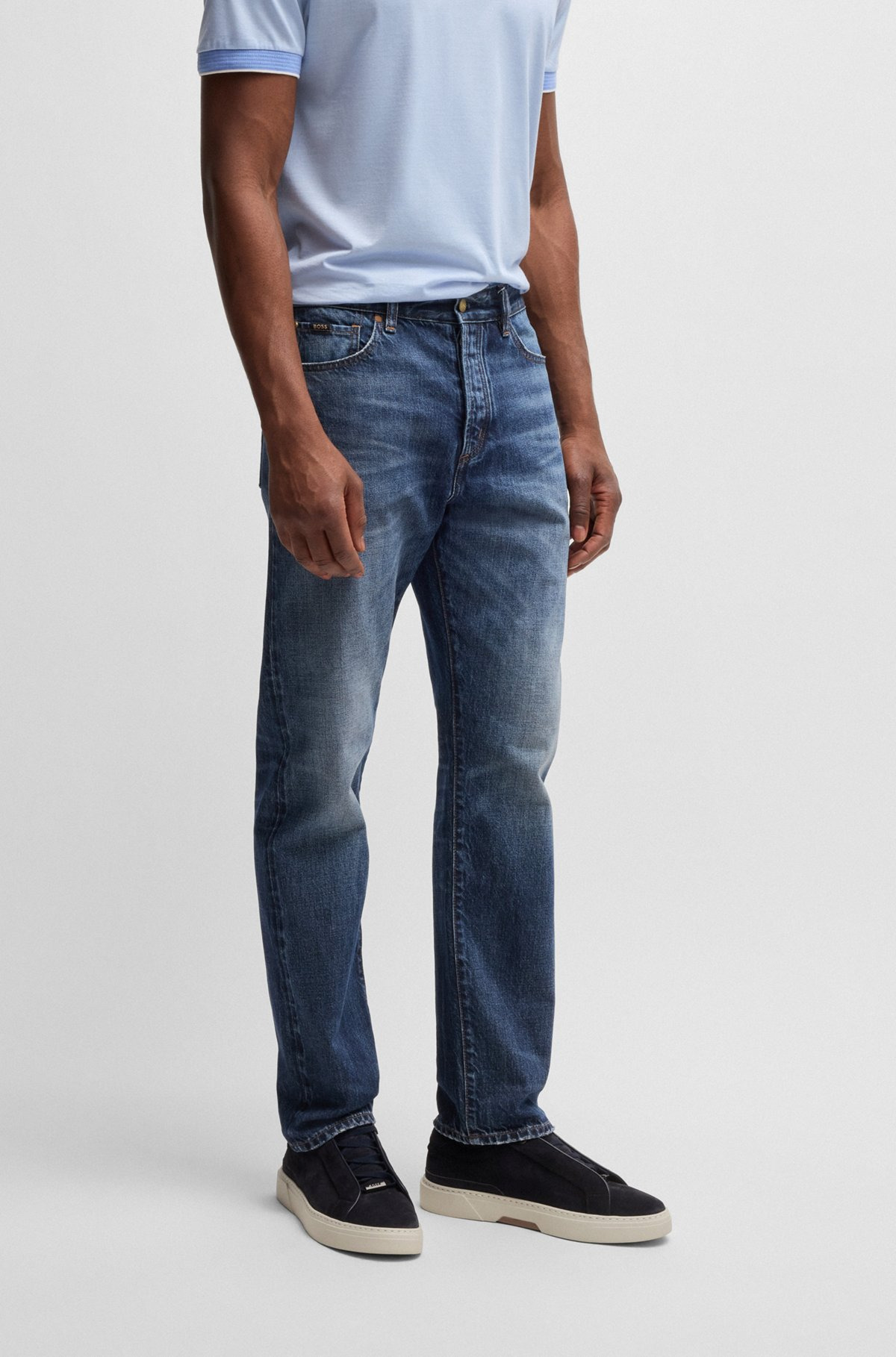 CLASSIC-FIT JEANS IN BLUE SELVEDGE DENIM - 2