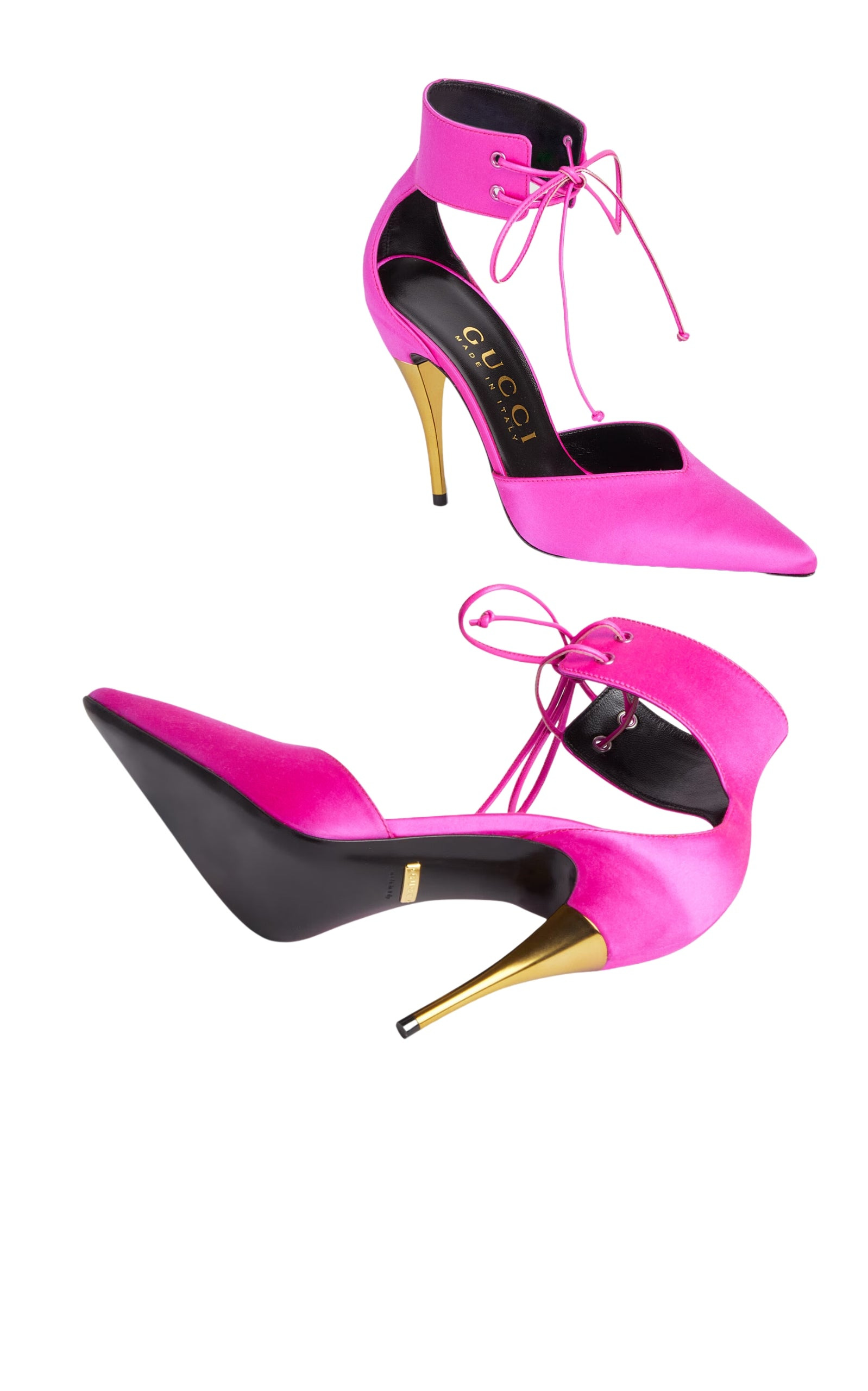Lace-up satin Pump - 6