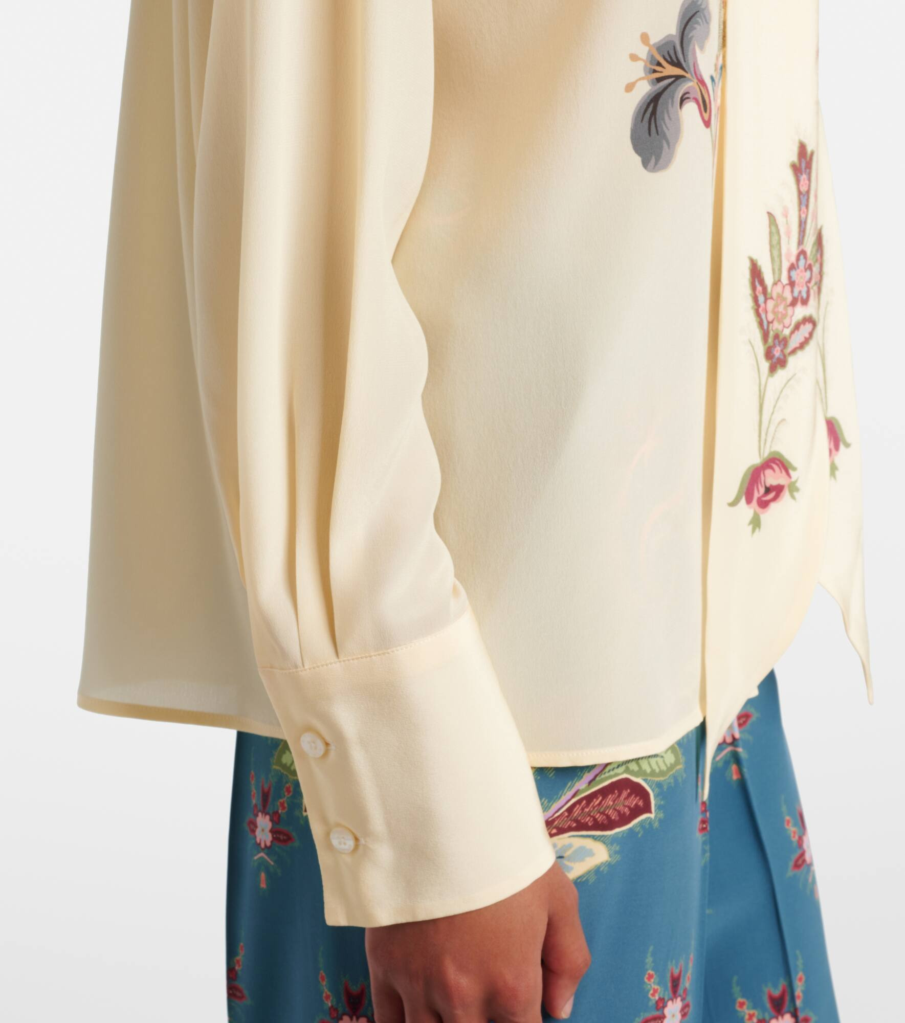 Floral silk blouse - 5