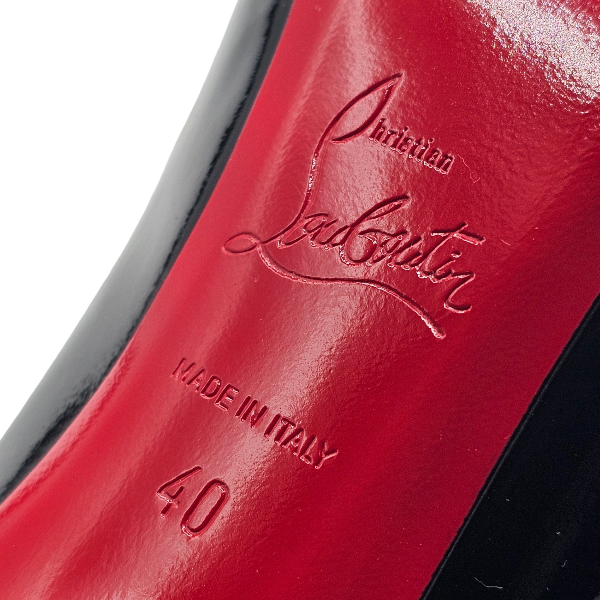 Christian Louboutin Hot Chick Pumps 100mm - Patent Leather - Black - 12