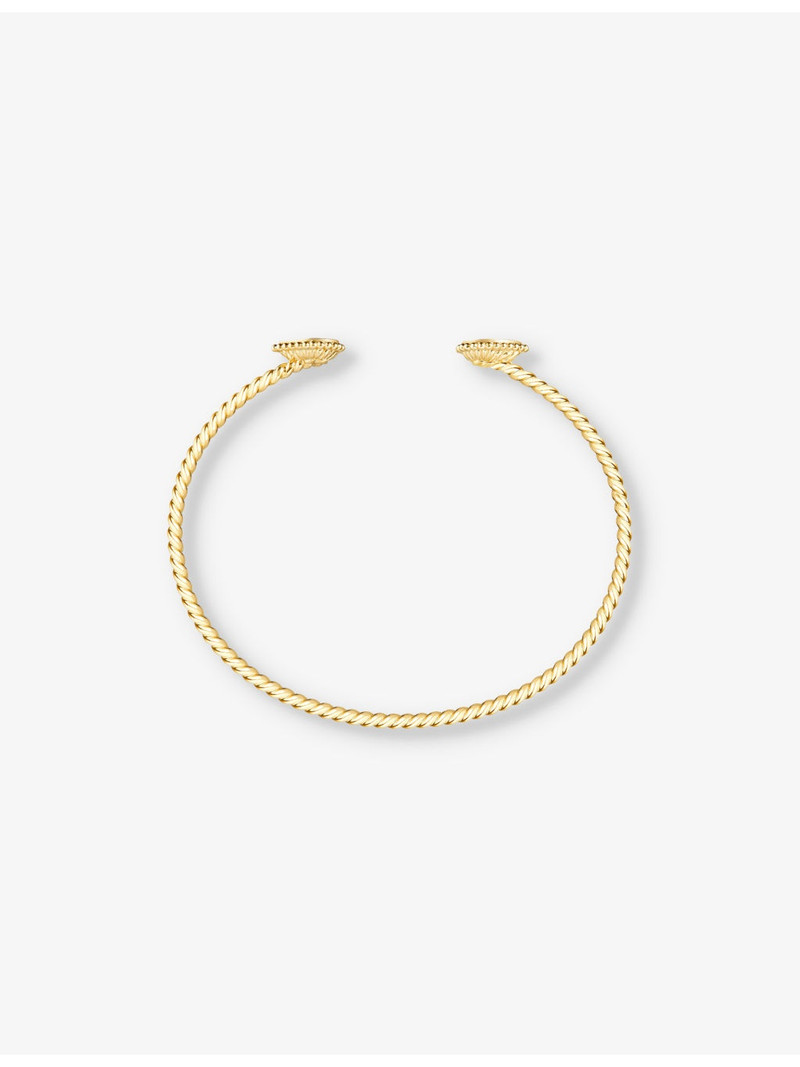 Boucheron Serpent Bohème 18ct yellow-gold and 0.27ct brilliant-cut diamond bangle bracelet outlook