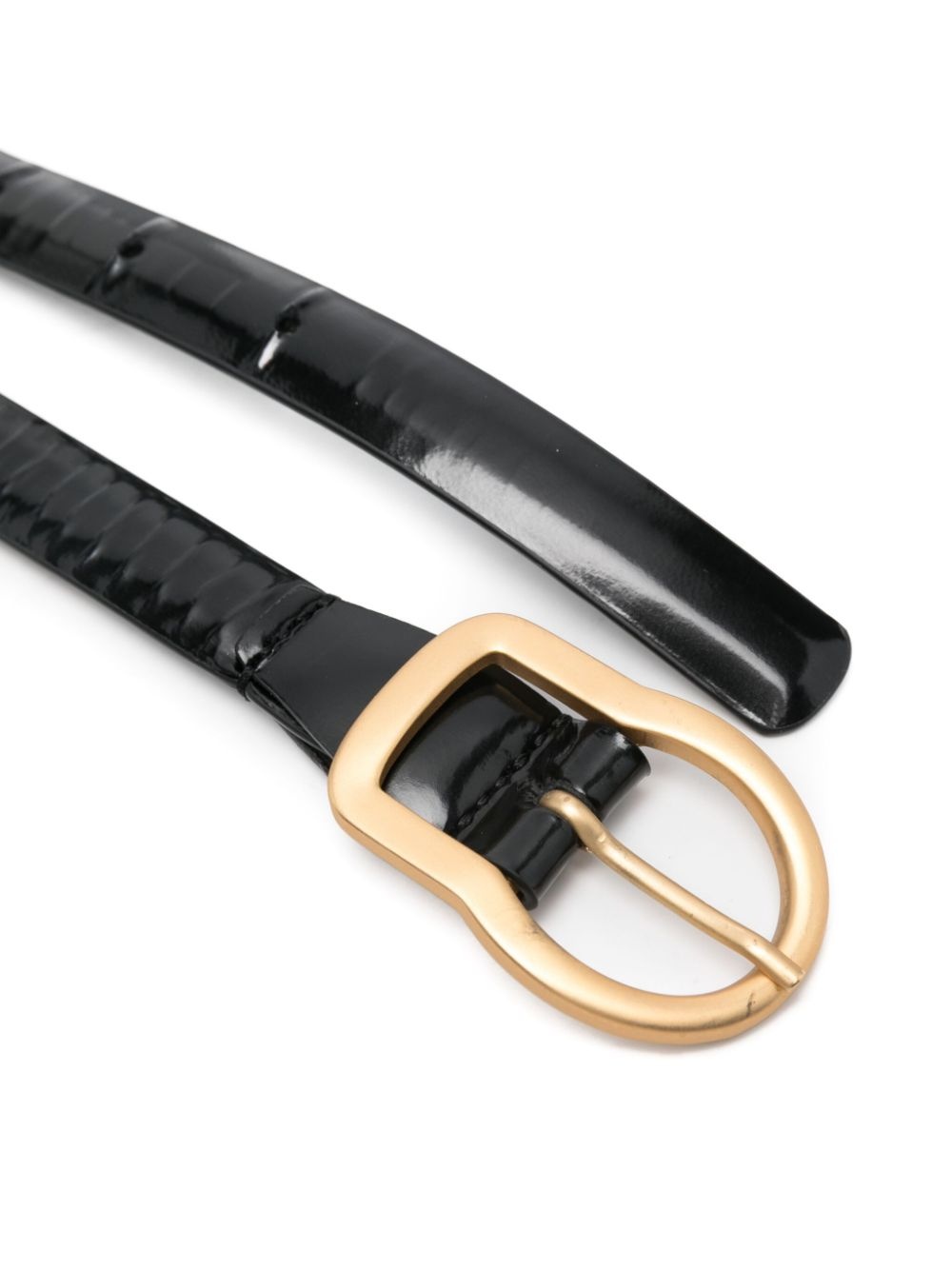 patent leather belt - 2