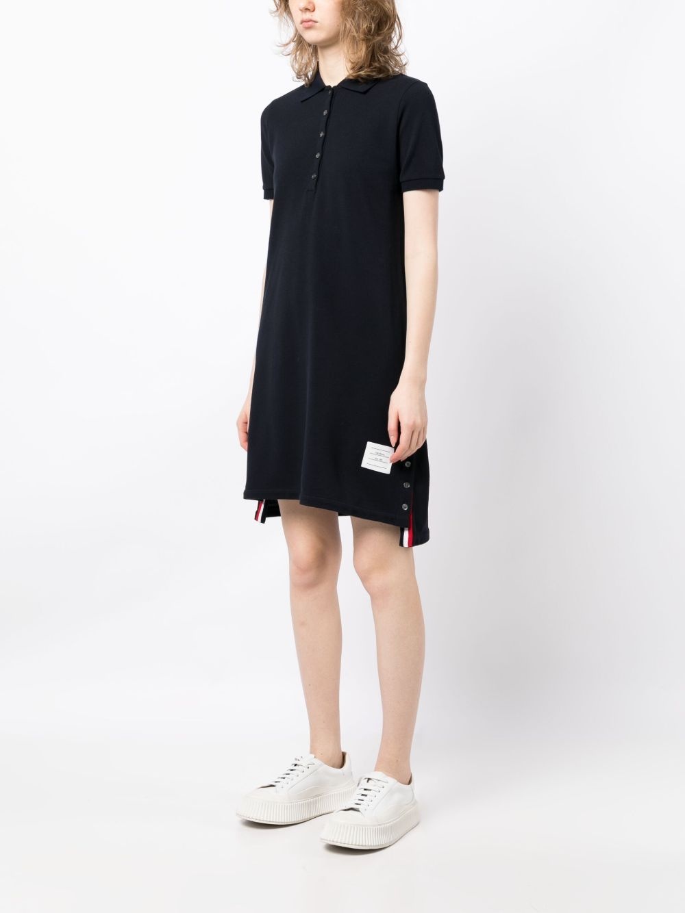 Striped Pique Polo Dress - 3