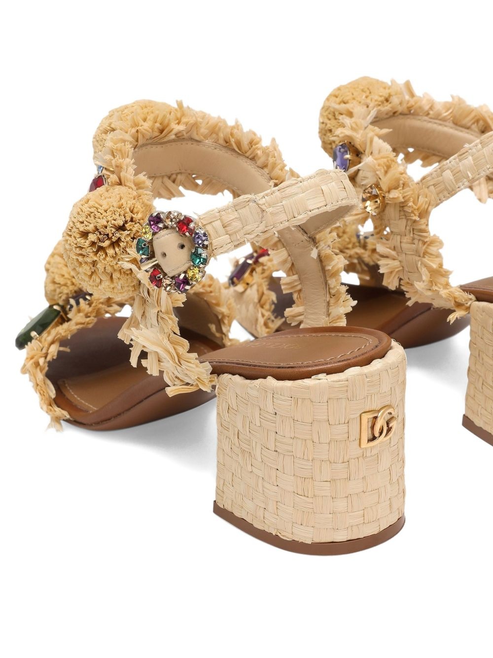 60mm pompom-detail sandals - 4