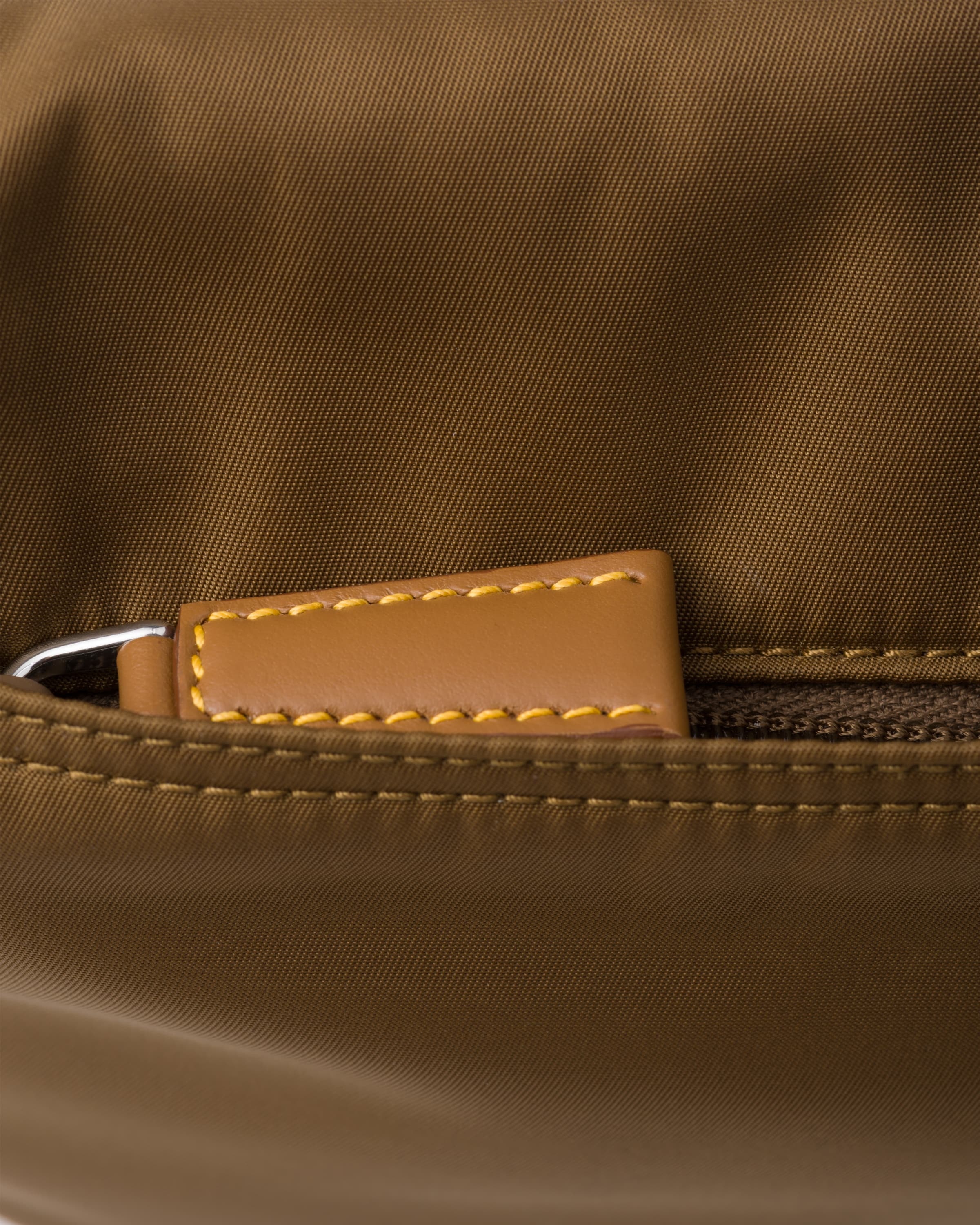Re-Nylon and leather shoulder bag - 5