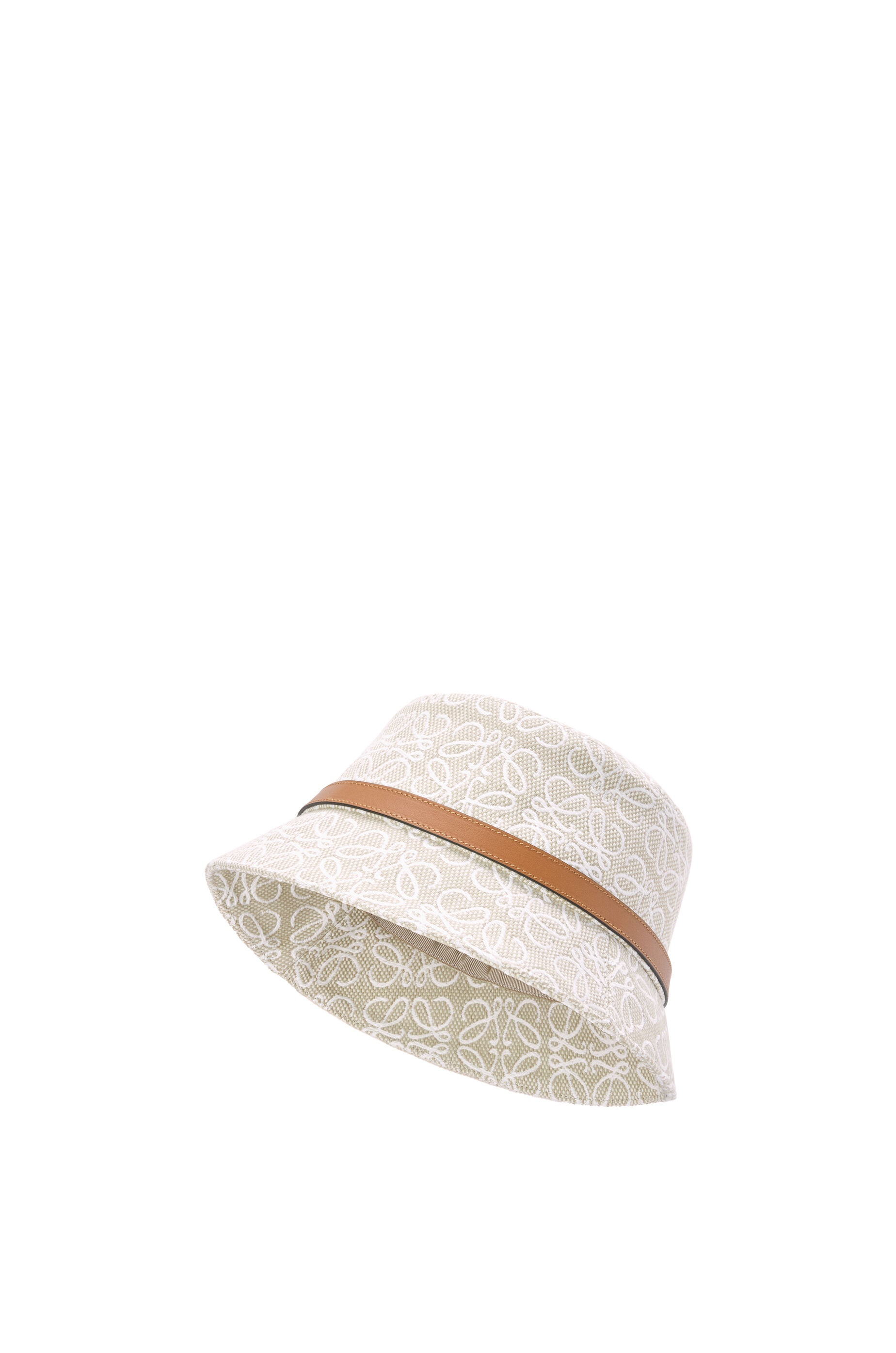 Bucket hat in Anagram jacquard and calfskin - 1