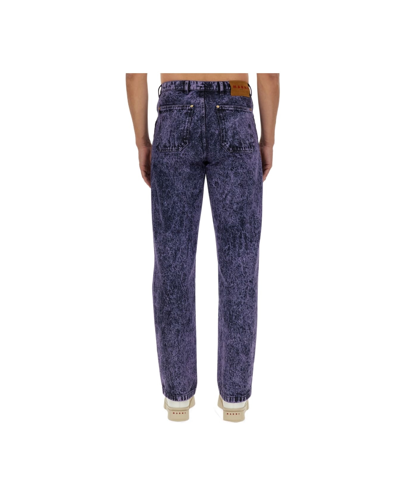 Marbled Effect Jeans - 3
