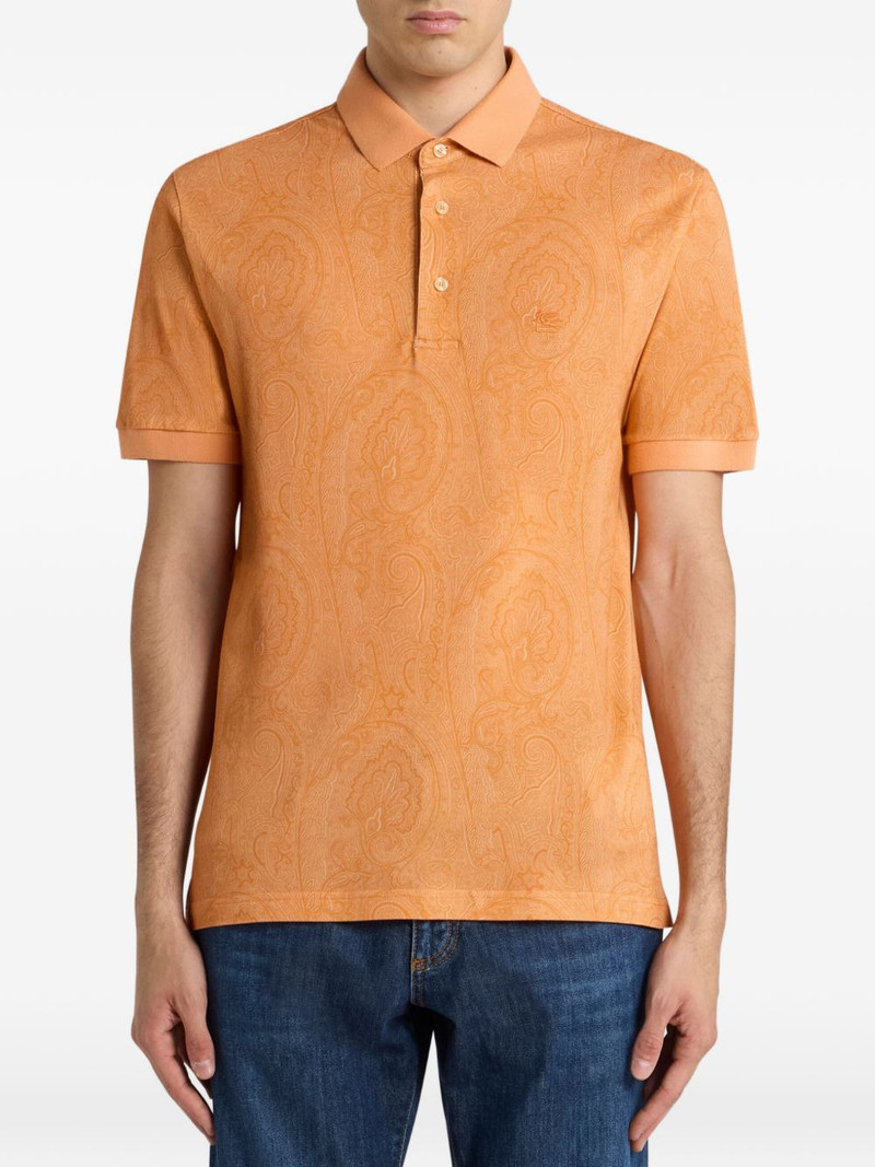 Etro arnica-motif polo shirt outlook