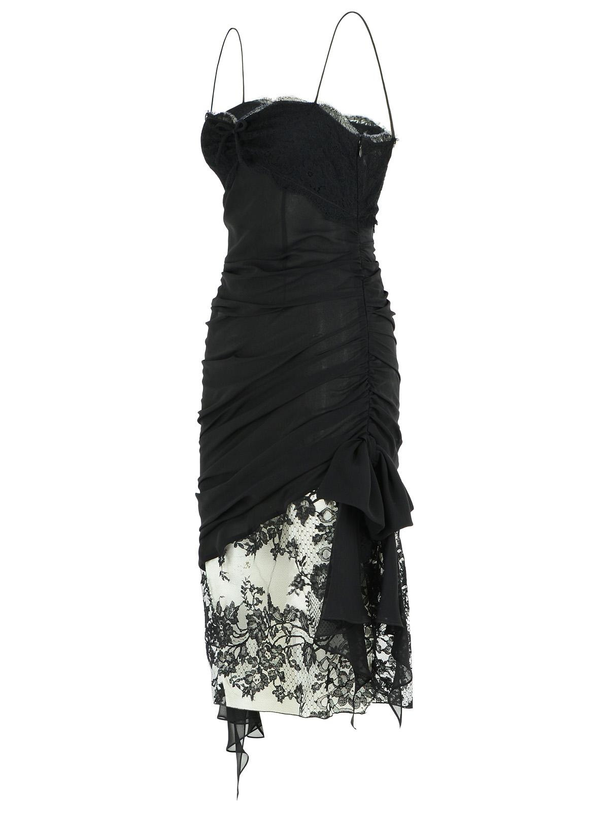 Alessandra Rich Black Silk Mini Dress Women - 2