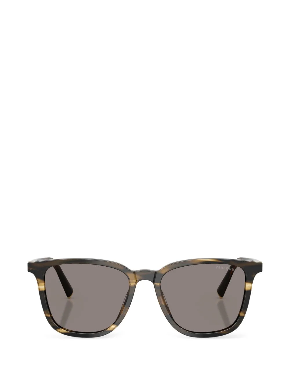 square-frame striped sunglasses - 1