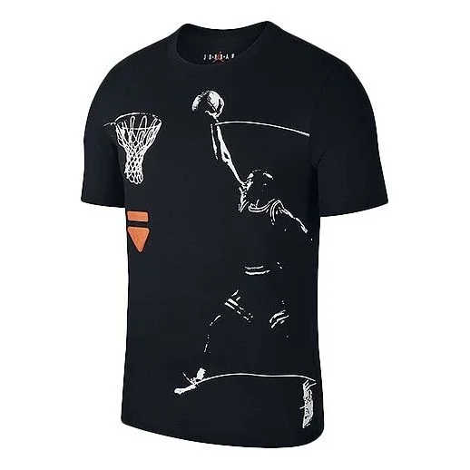 Air Jordan Graphic Men's Short-Sleeved Print Men's Black CD9714-010 - 1