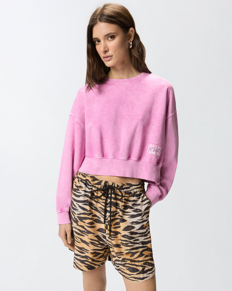 CROPPED SWEATSHIRT WITH BRANDED LABEL 4