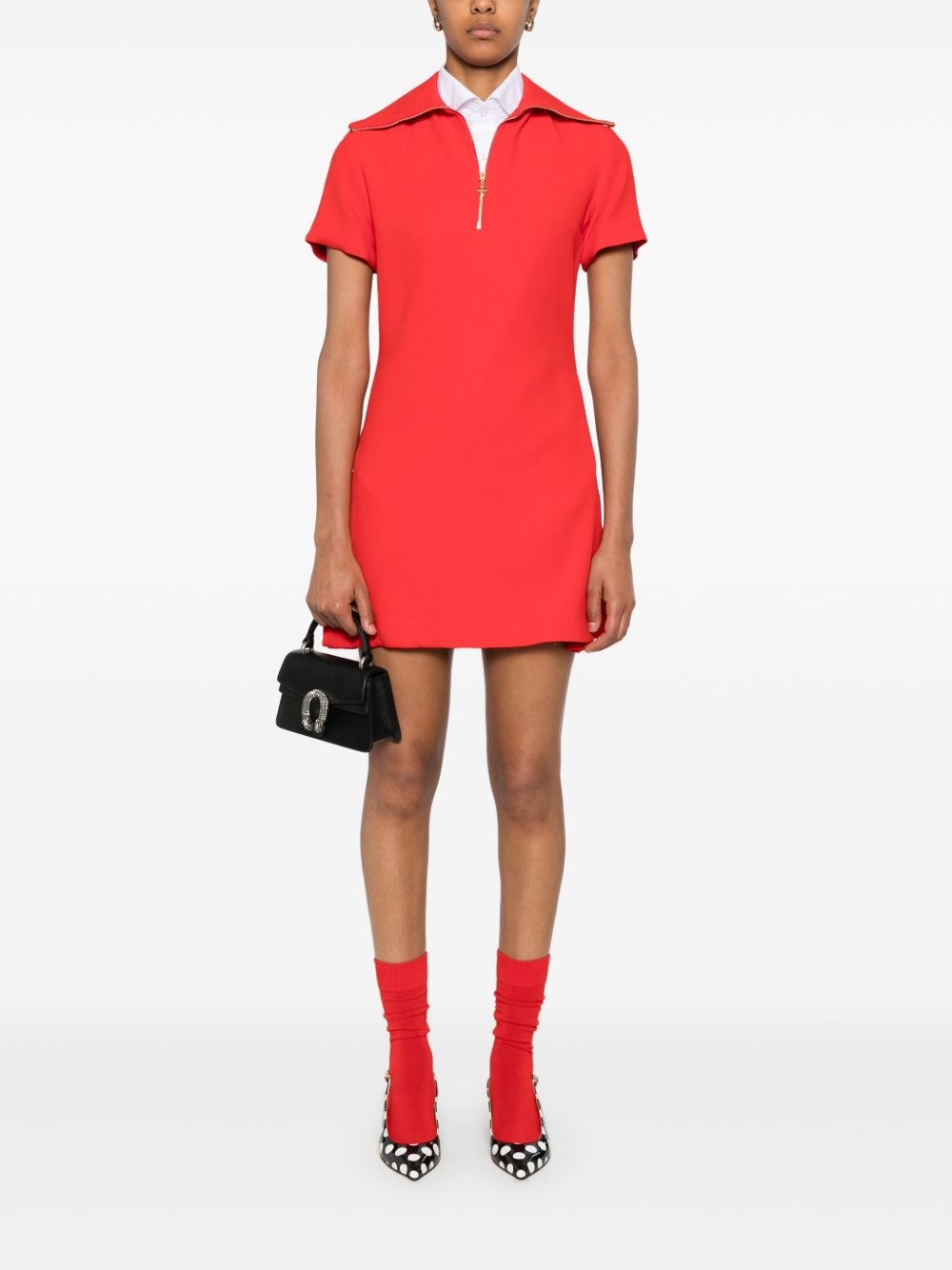 crepe mini dress - 2