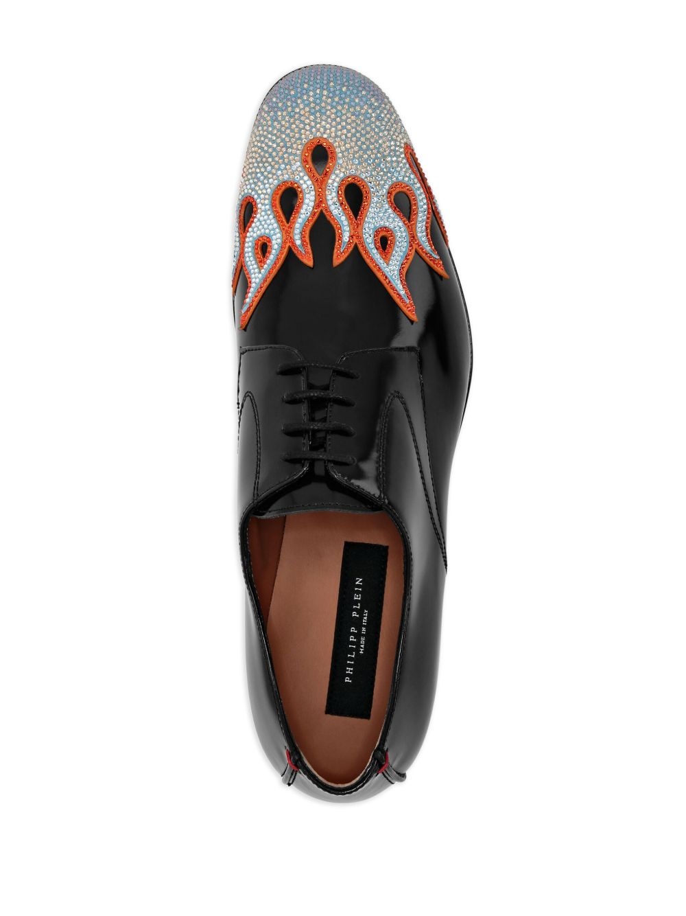 flame-embellished lace-up shoes - 4
