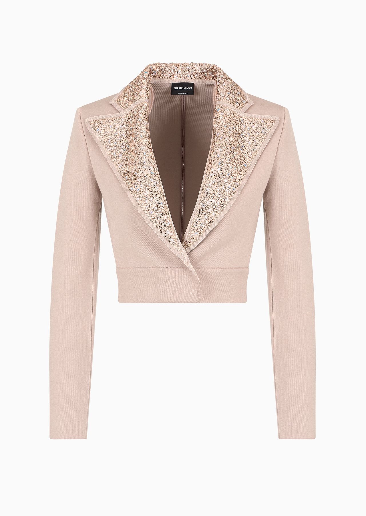Short single-breasted jacket in wool and viscose - 1