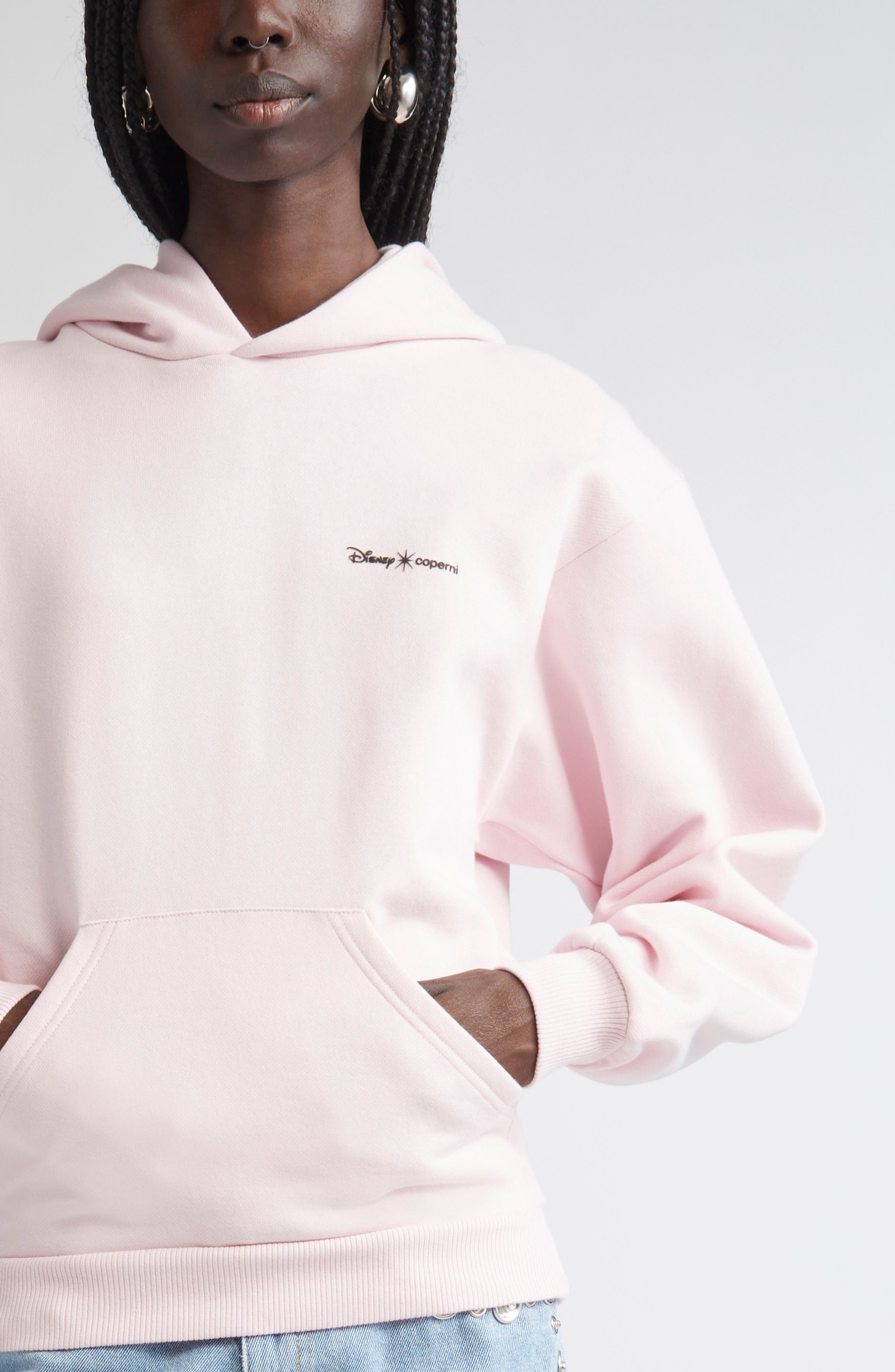 Coperni x Disney Crown Fleece Logo Hoodie in Pink at Nordstrom - 5