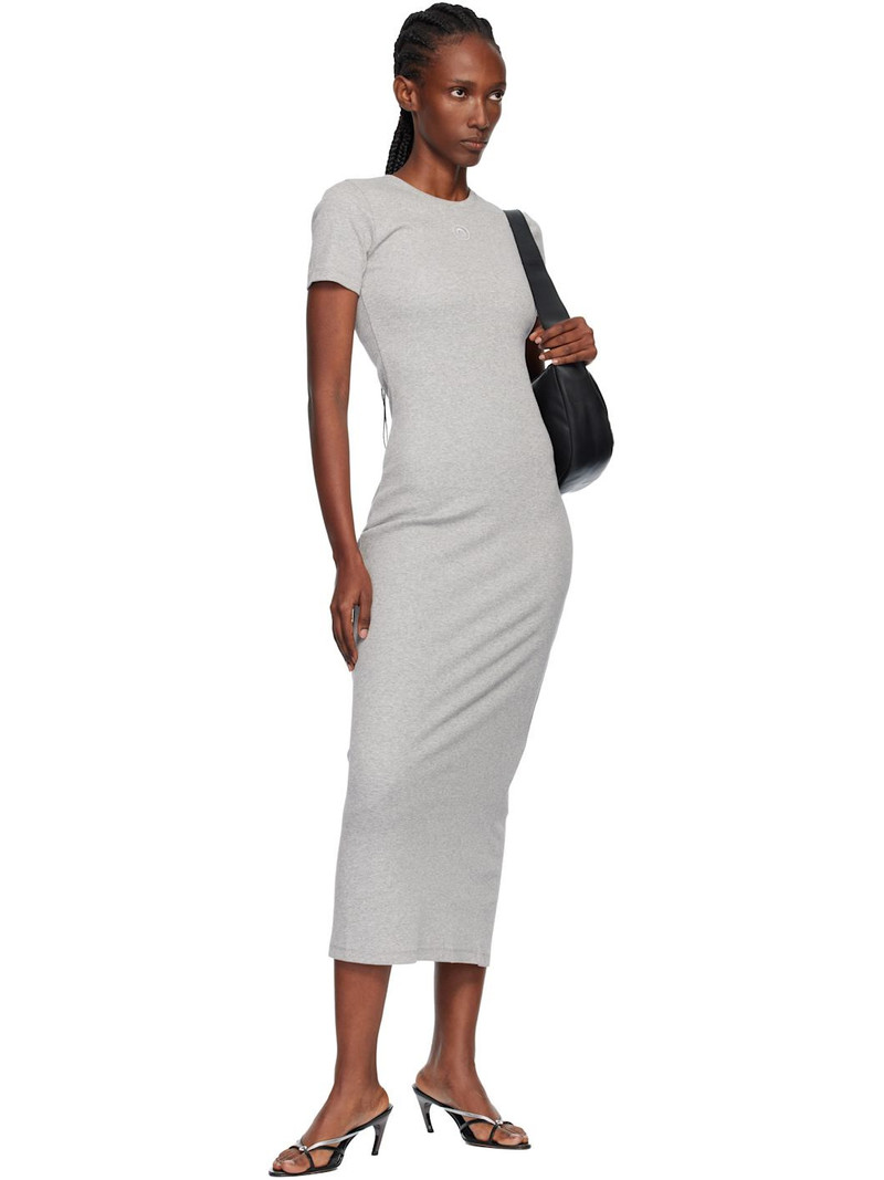 Marine Serre Gray Moon Logo Ribbed Jersey Tube Maxi Dress outlook