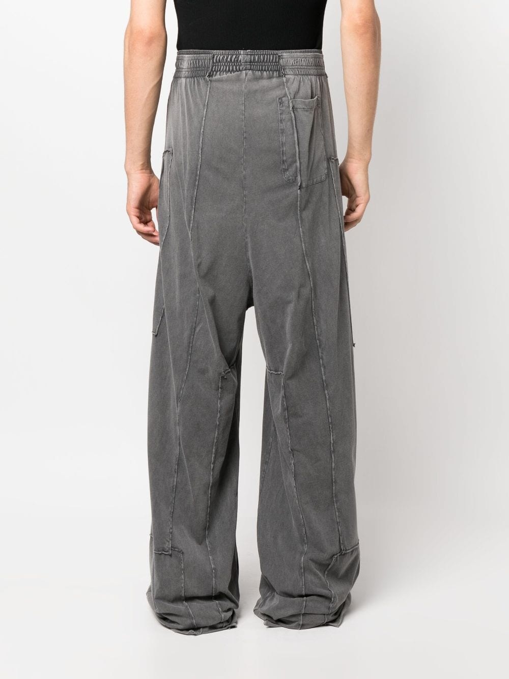 drop-crotch wide-leg trousers - 5