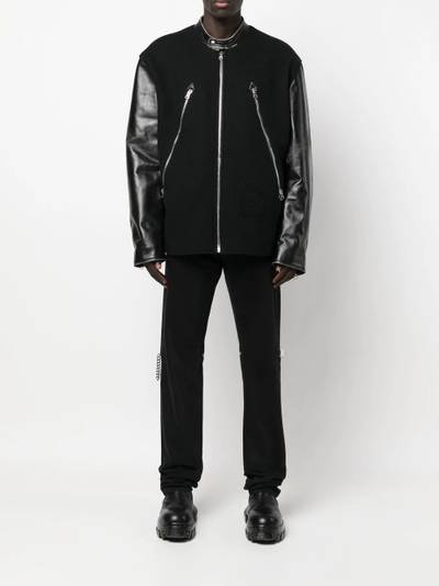 MM6 Maison Margiela leather-panelled bomber jacket outlook