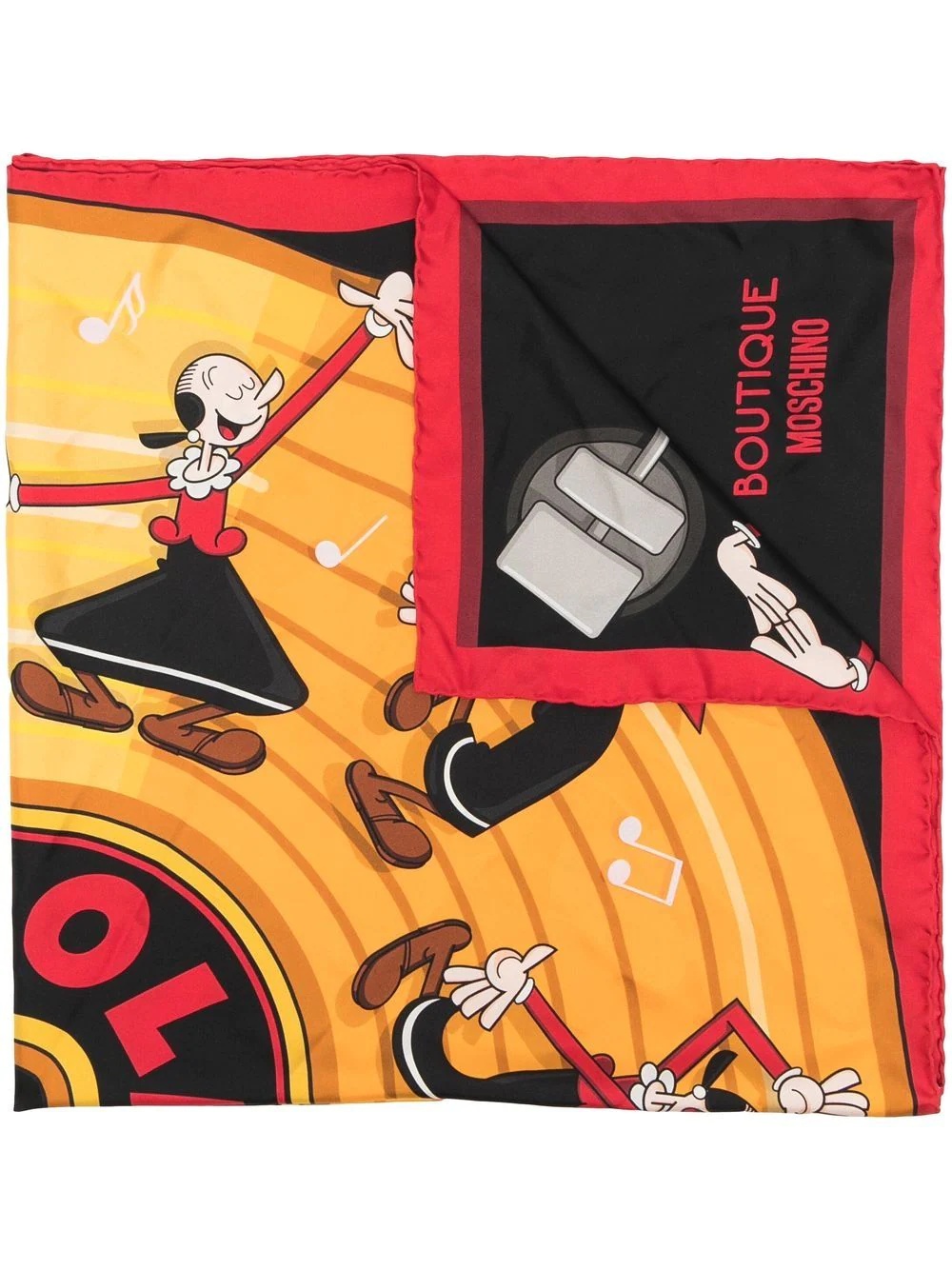 Olive Oyl-motif silk scarf - 1