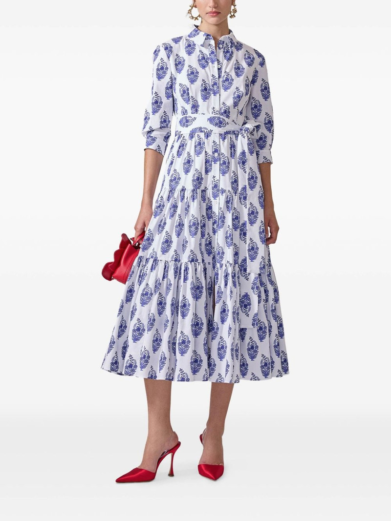 CAROLINA HERRERA floral-print shirt dress outlook