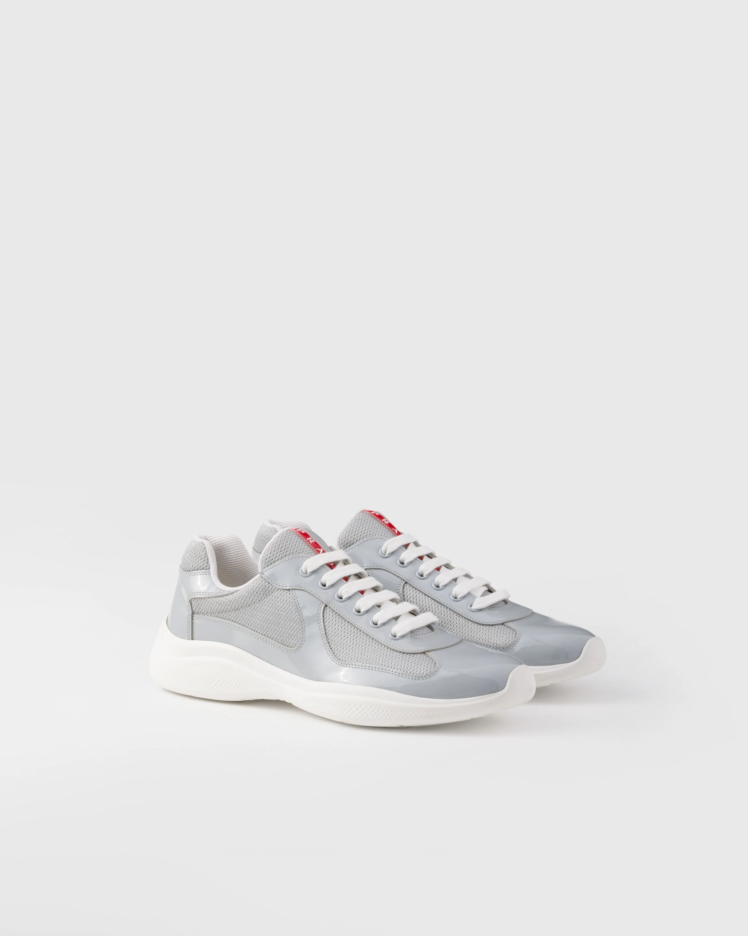 Patent leather and technical fabric Prada America's Cup sneakers - 1