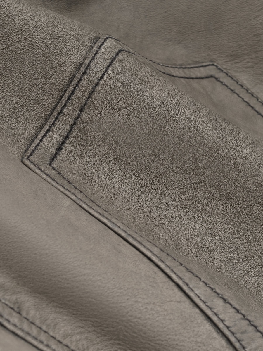 Leather 5 Pocket Pants - 4