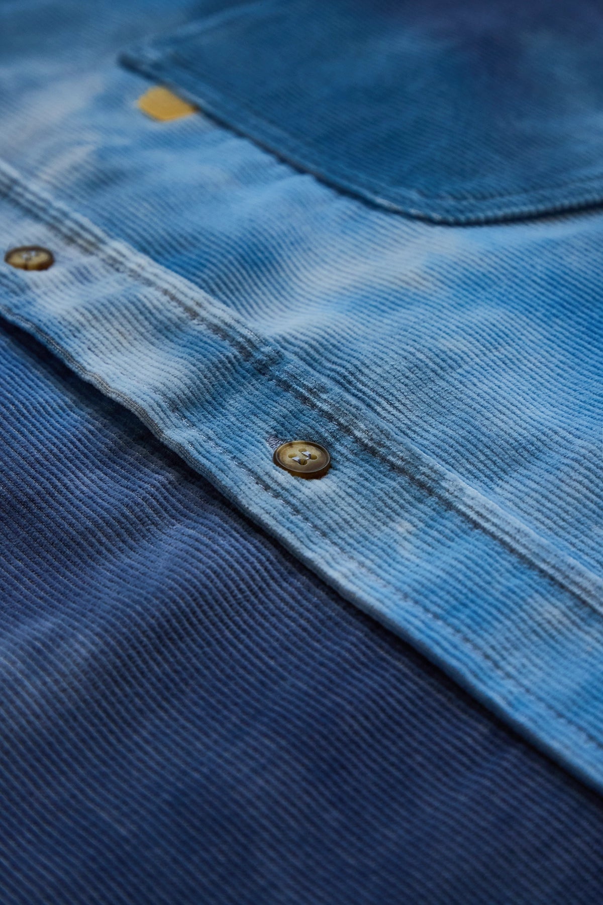 ERL Tie-Dye Corduroy Overshirt Blue - 3