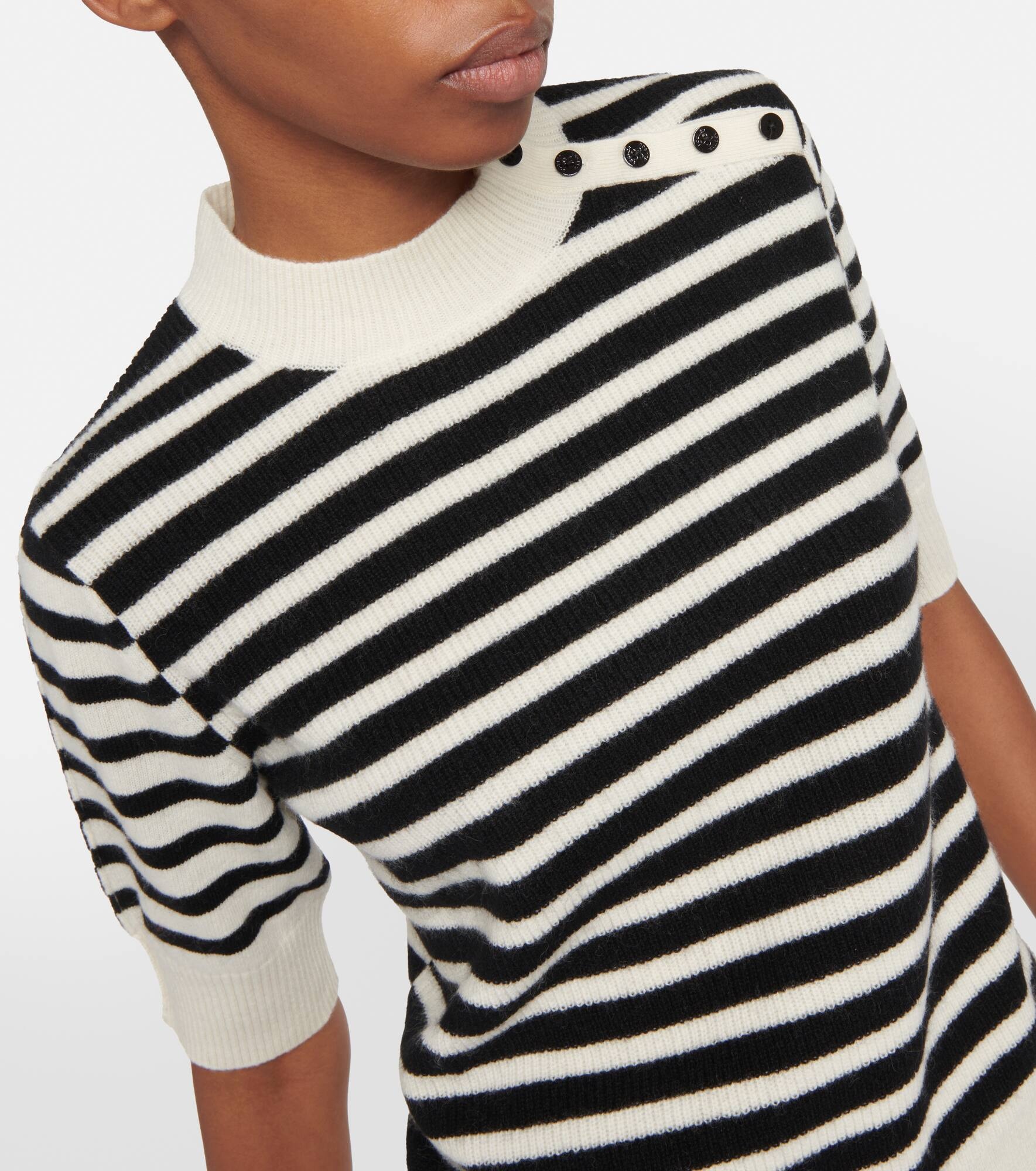 Striped wool and cashmere sweater - 4
