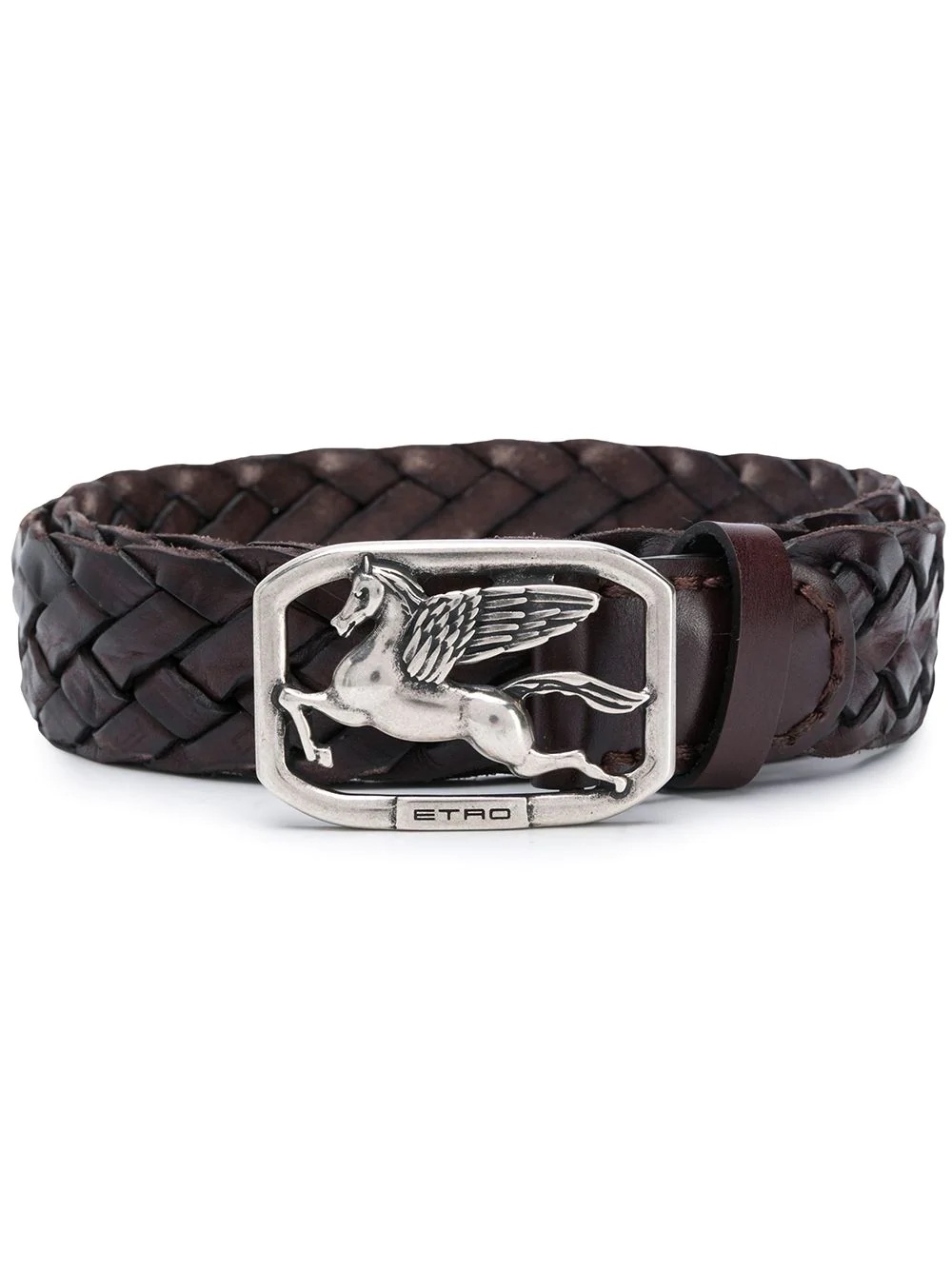 woven Pegaso-buckle belt - 1