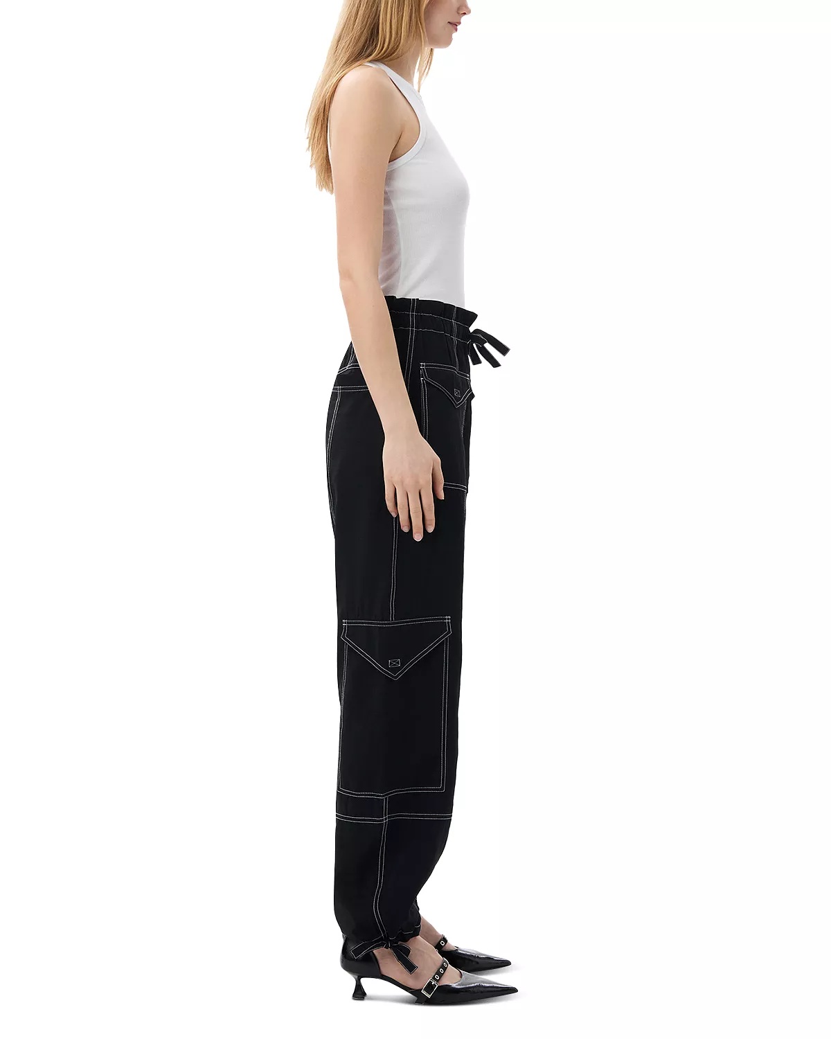 Drawstring Cargo Pants - 4