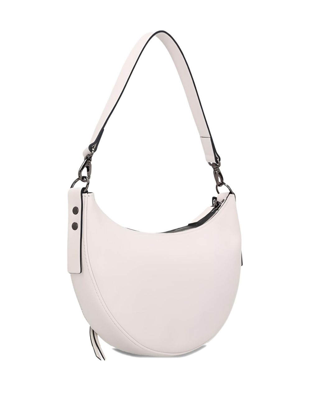 crescent-shaped leather shoulder bag - 2