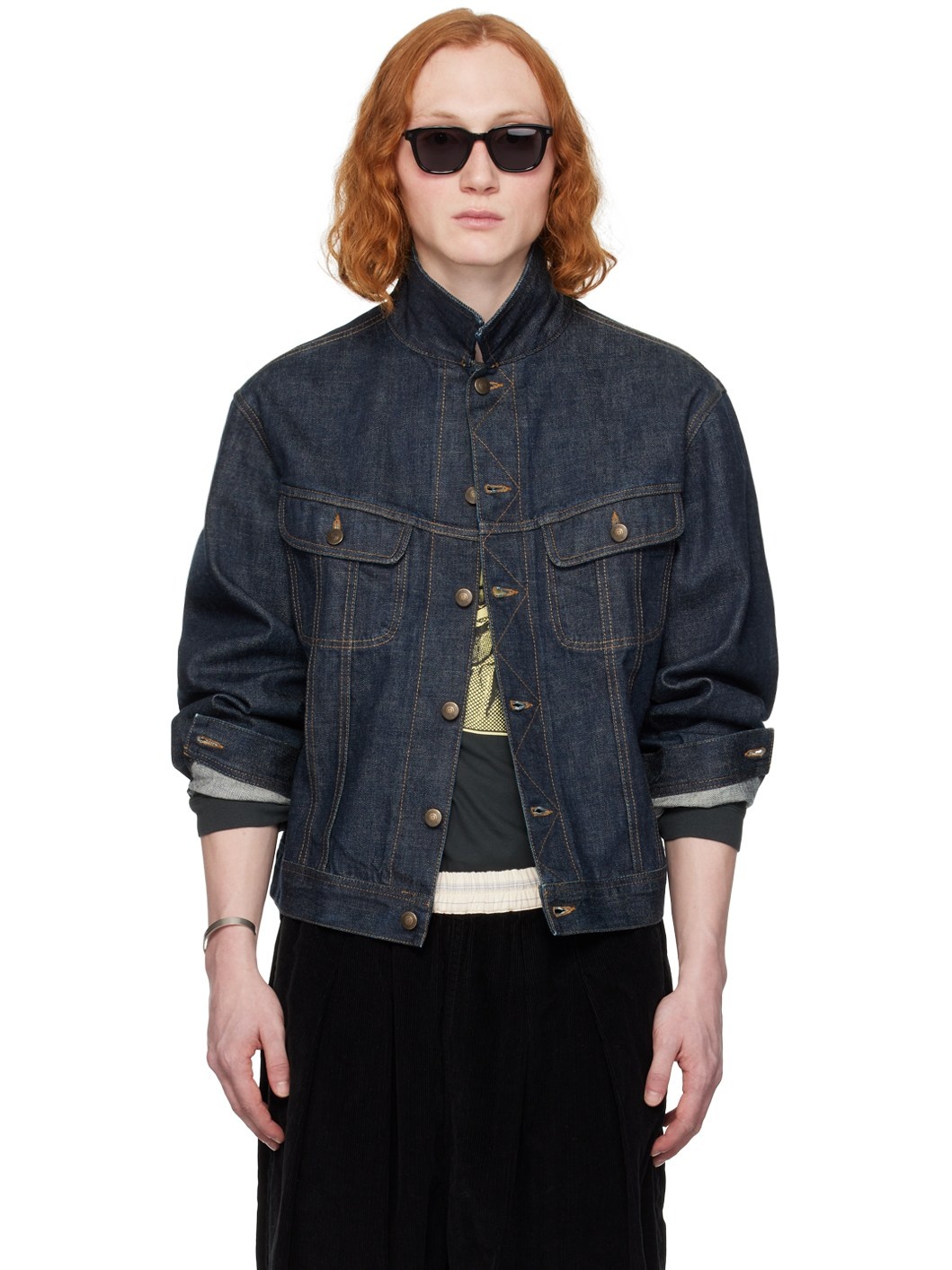 Indigo Contrast Denim Jacket - 1