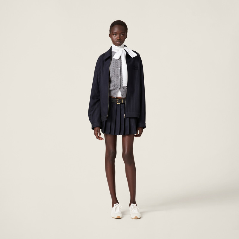 Miu Miu Pinstripe blouson jacket outlook