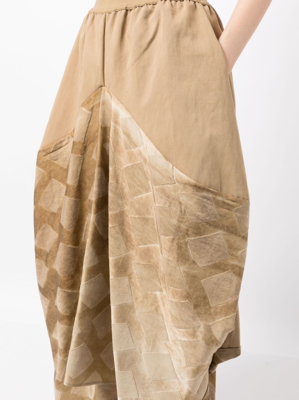 jacquard draped maxi skirt - 5