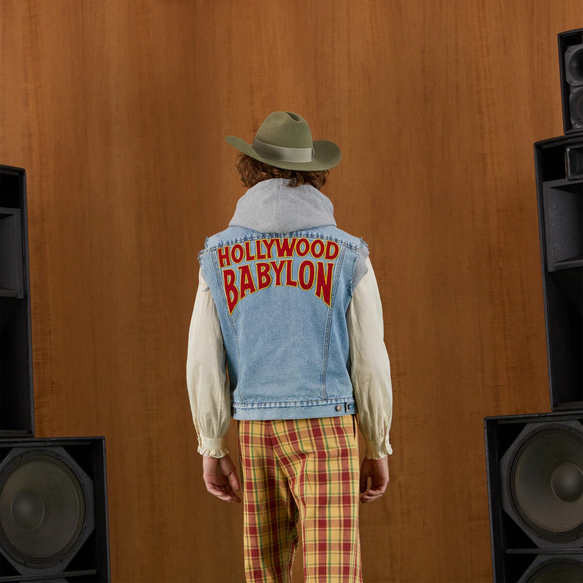 Hooded vest with 'Hollywood Babylon' - 8