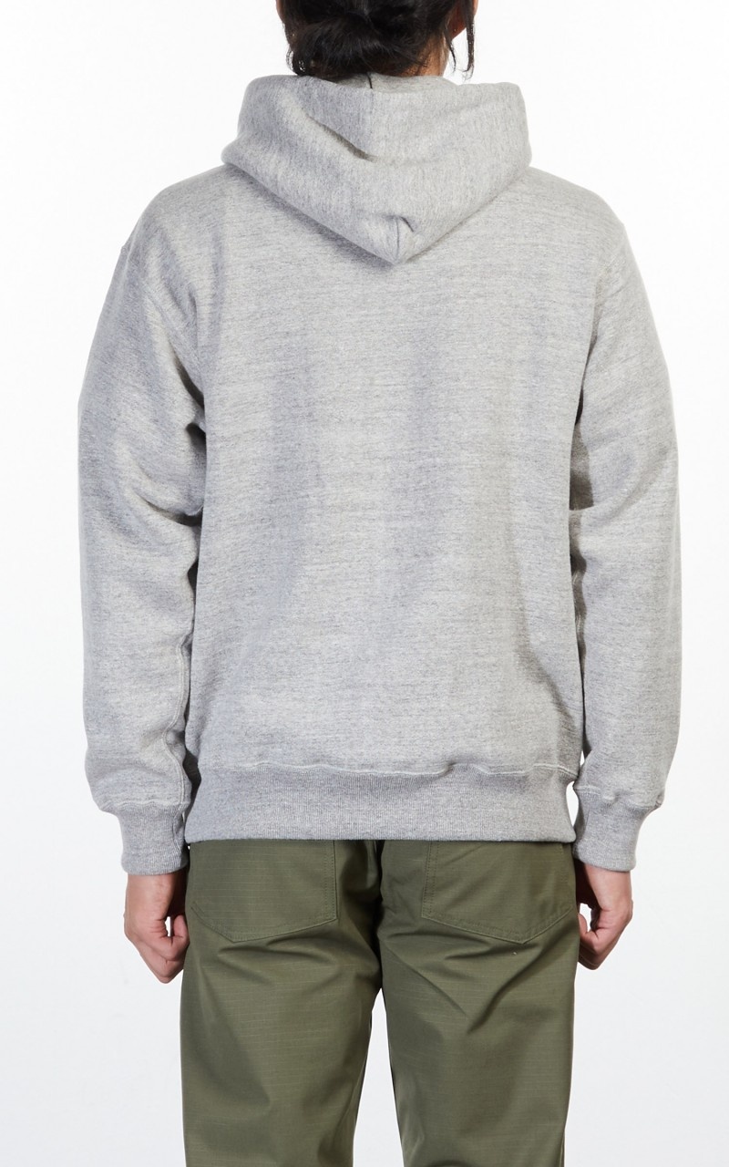 LOOPWHEEL HOODED SWEATER HEATHER GREY - 4