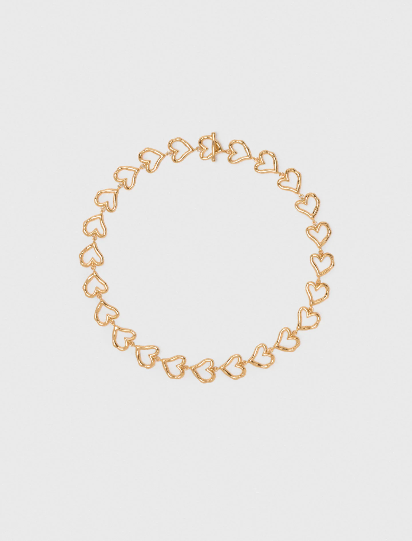 Gold-plated heart necklace - 1