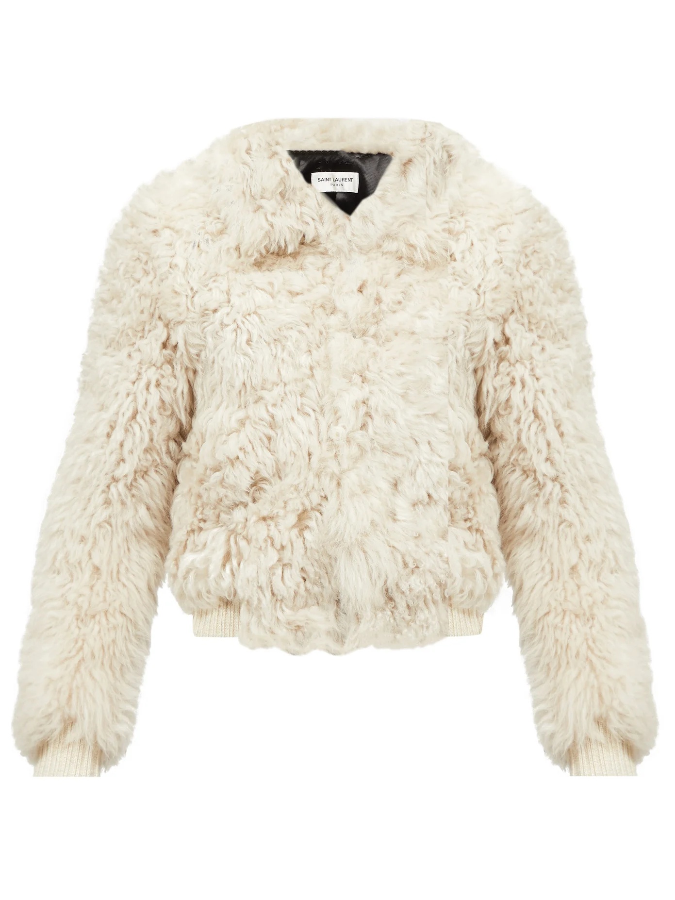 Point-collar shearling jacket - 1