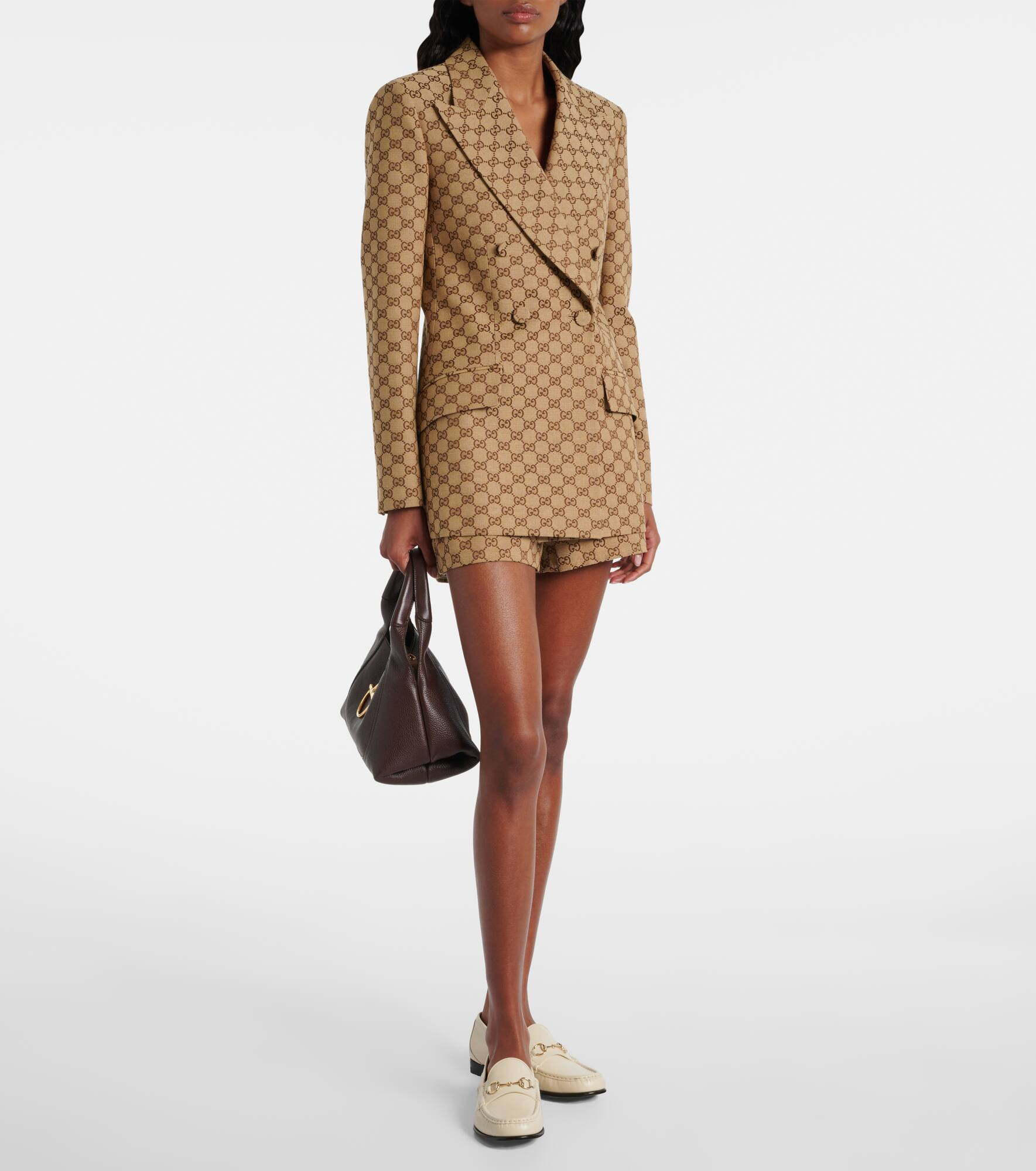 Cotton-blend GG jacquard blazer - 2